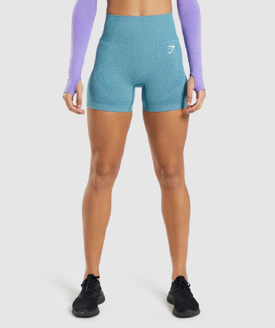 Pantalones Cortos Gymshark Vital Seamless 2.0 Mujer Turquesa | CO 2687TCE